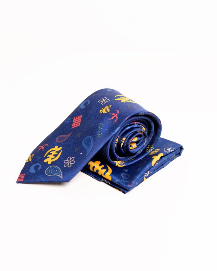 Opulence African print tie and handkerchief signature collection — luxury African fashion