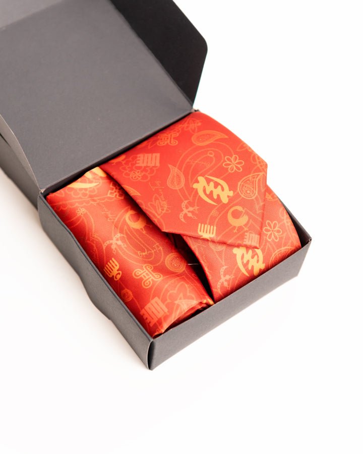 Opulence African print tie and handkerchief signature collection — luxury African fashion