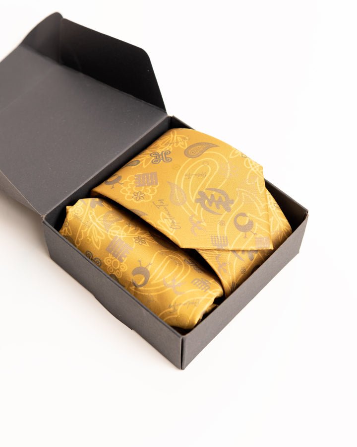 Opulence African print tie and handkerchief signature collection — luxury African fashion