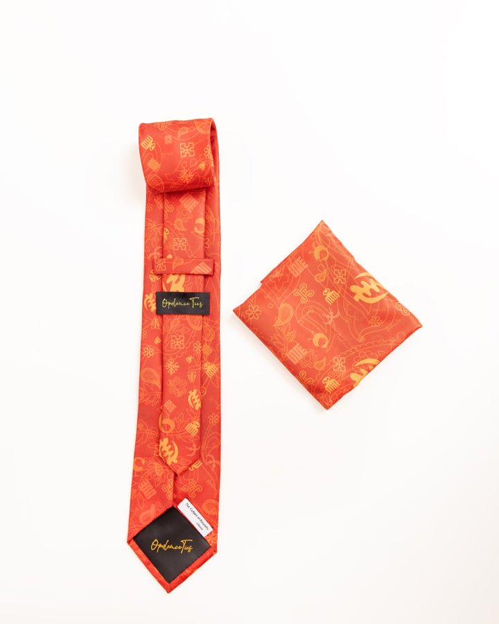 Opulence African print tie and handkerchief signature collection — luxury African fashion