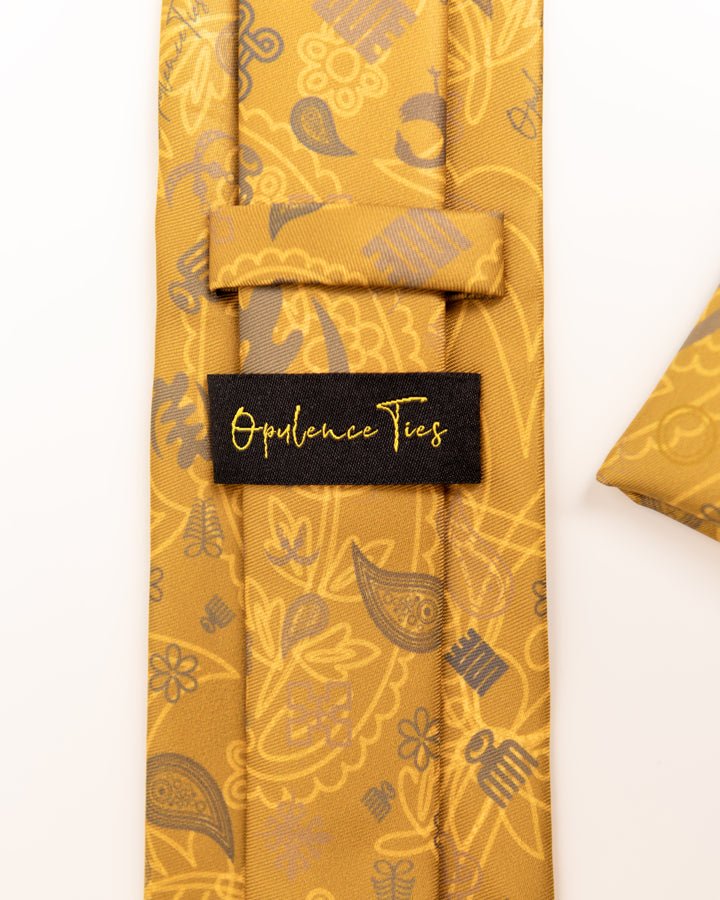 Opulence African print tie and handkerchief signature collection — luxury African fashion
