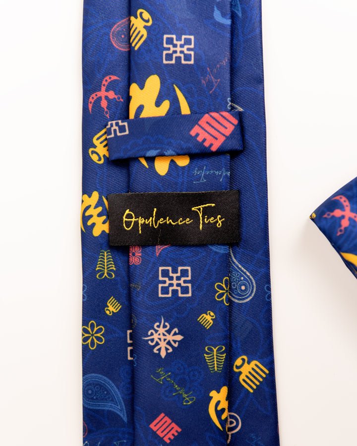 Opulence African print tie and handkerchief signature collection — luxury African fashion