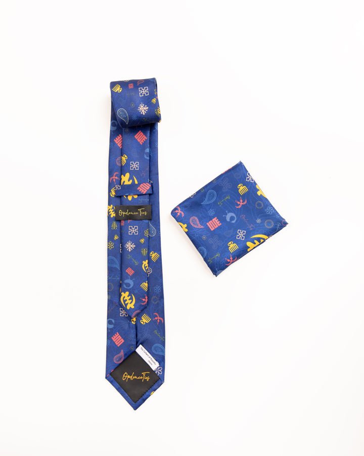 Opulence African print tie and handkerchief signature collection — luxury African fashion