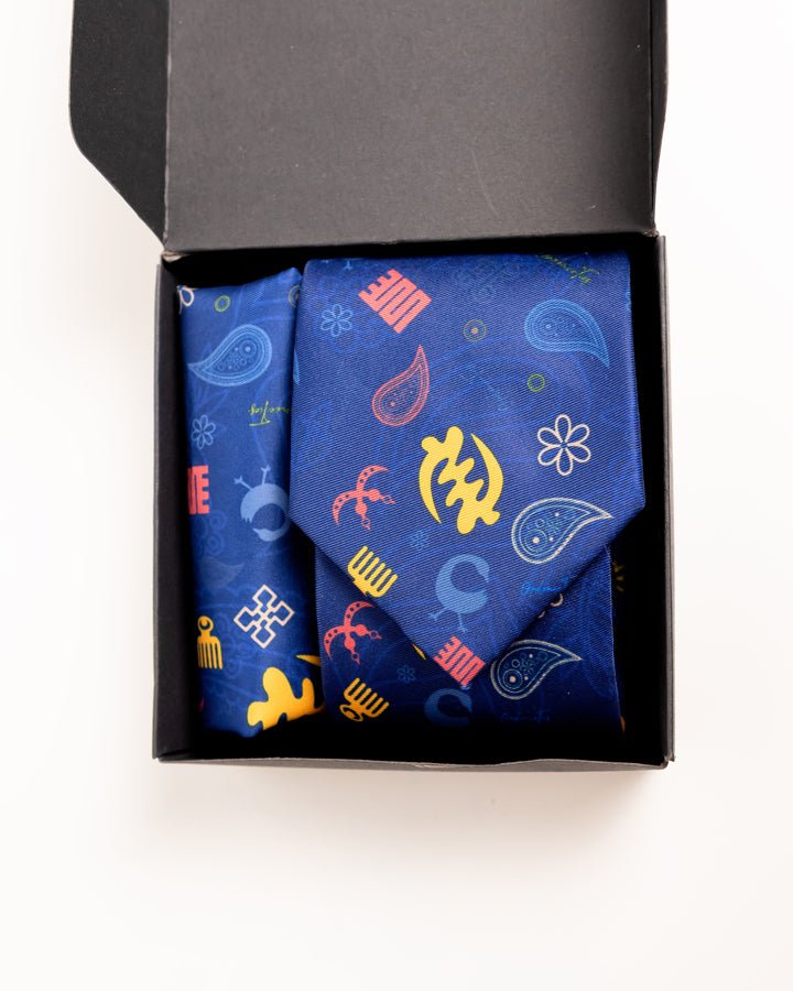 Opulence African print tie and handkerchief signature collection — luxury African fashion