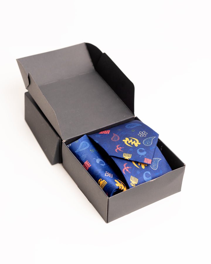 Opulence African print tie and handkerchief signature collection — luxury African fashion