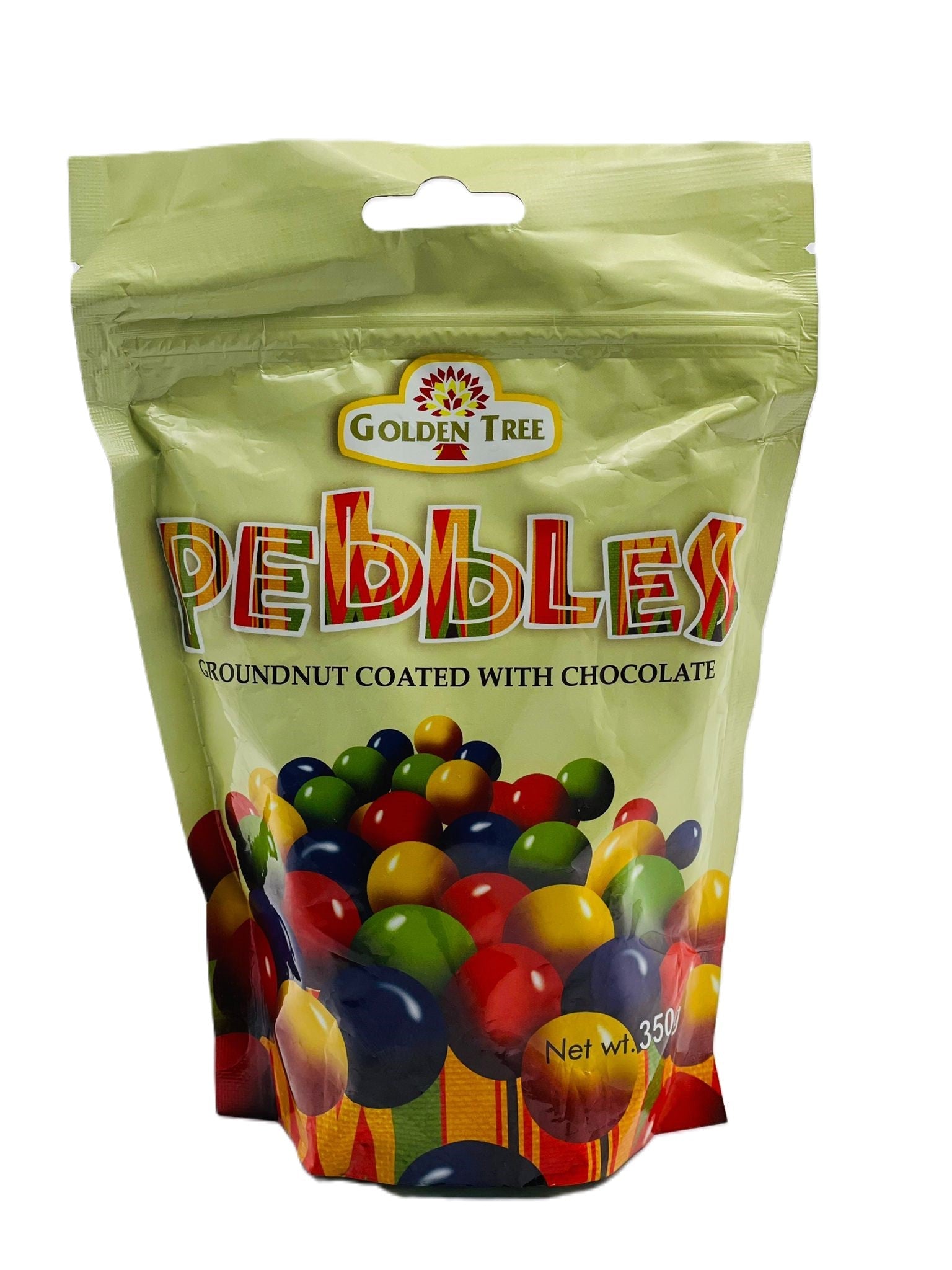 Pebbles chocolate-coated groundnuts — African sweet snack, crunchy and delicious