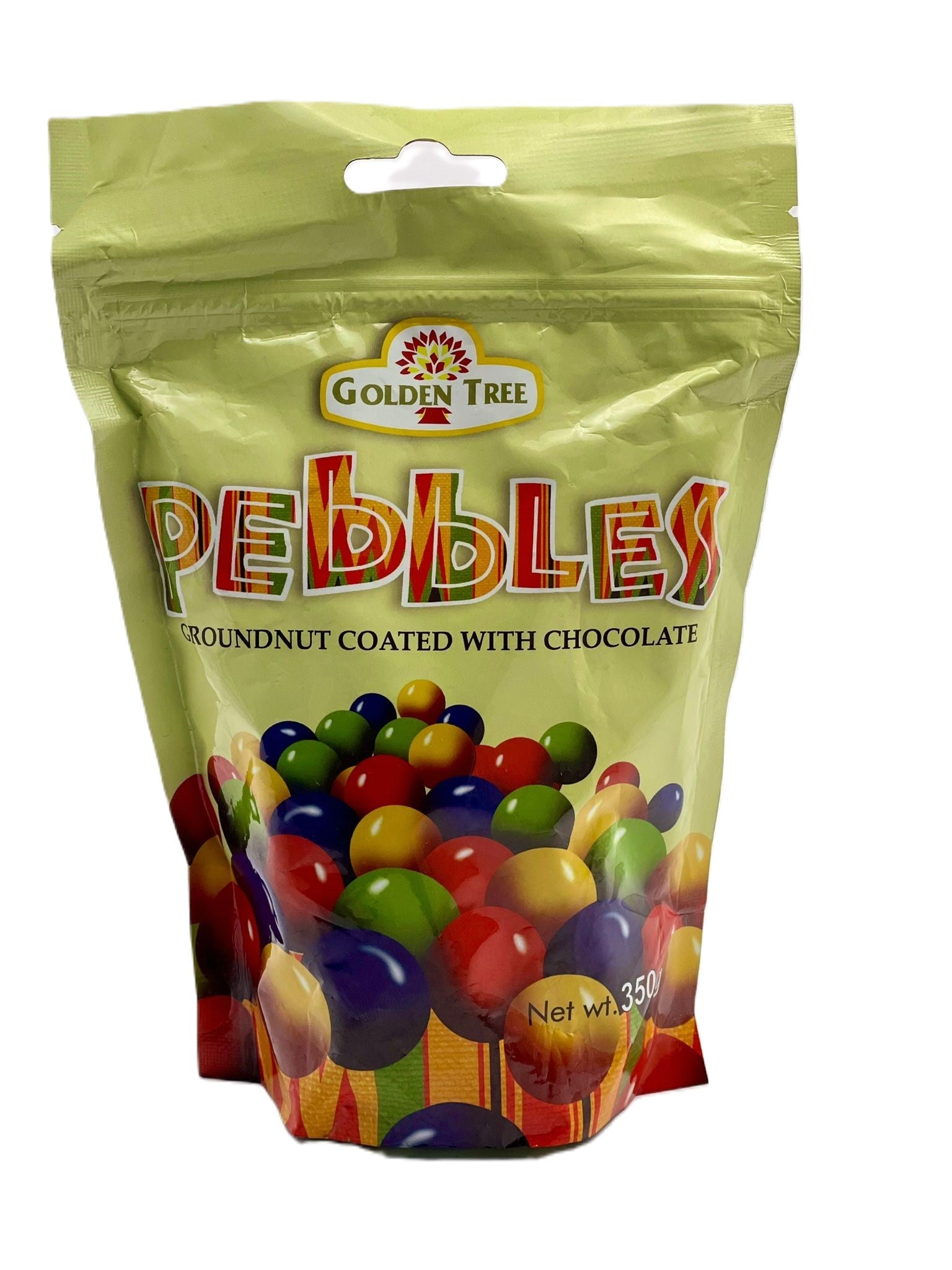 Pebbles chocolate-coated groundnuts — African sweet snack, crunchy and delicious