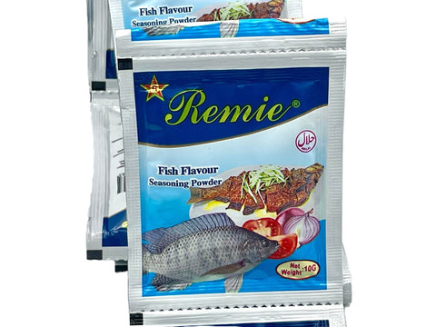 Remie Fish Seasoning (Strip of 12 Sachets 10g each)HALAL - Nathez out of Africa