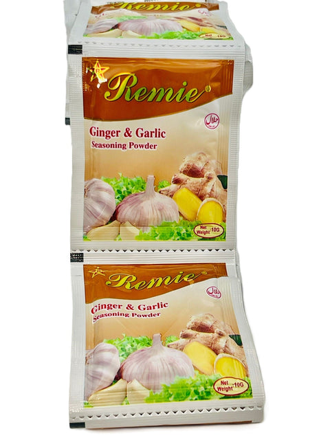 Remie Ginger & Garlic Seasoning (Strip of 12 Sachets 10g each) HALAL - Nathez out of Africa