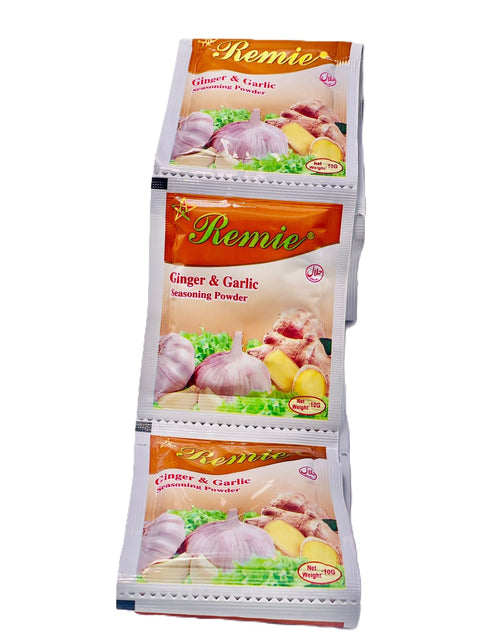 Remie Ginger & Garlic Seasoning (Strip of 12 Sachets 10g each) HALAL - Nathez out of Africa