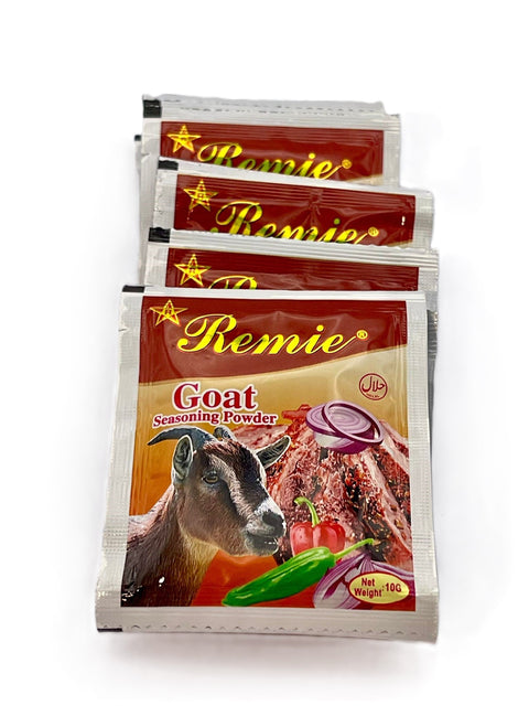 Remie Goat Seasoning (Strip of 12 Sachets 10g each) HALAL - Nathez out of Africa