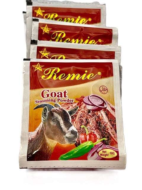 Remie Goat Seasoning (Strip of 12 Sachets 10g each) HALAL - Nathez out of Africa