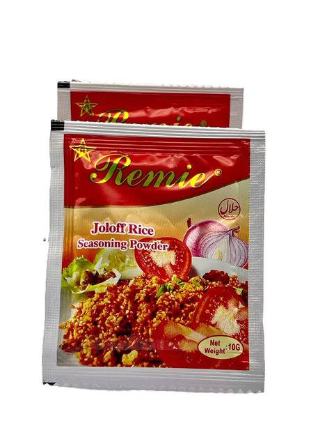 Remie Joloff Rice Seasoning Powder (Strip of 12 Sachets 10g each) HALAL - Nathez out of Africa