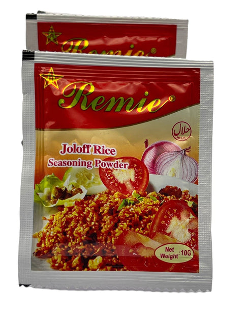 Remie Joloff Rice Seasoning Powder (Strip of 12 Sachets 10g each) HALAL - Nathez out of Africa