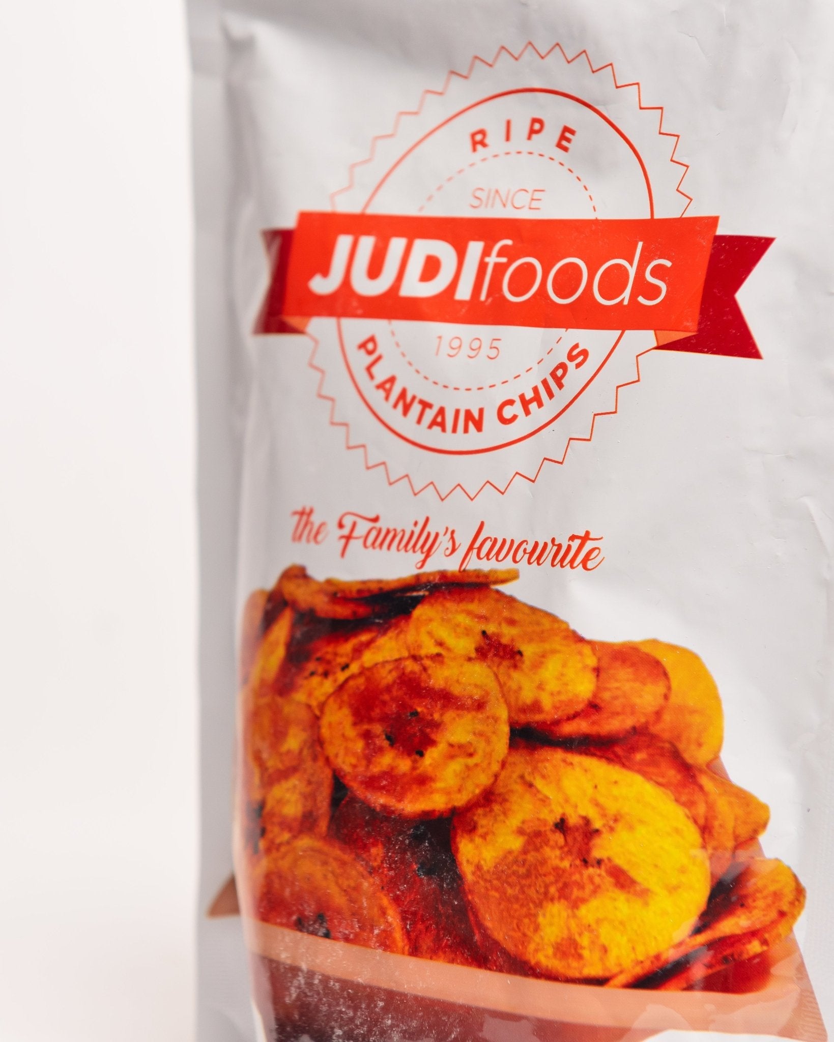 Ripe sweet plantain chips from Ghana — authentic African snack, naturally dried