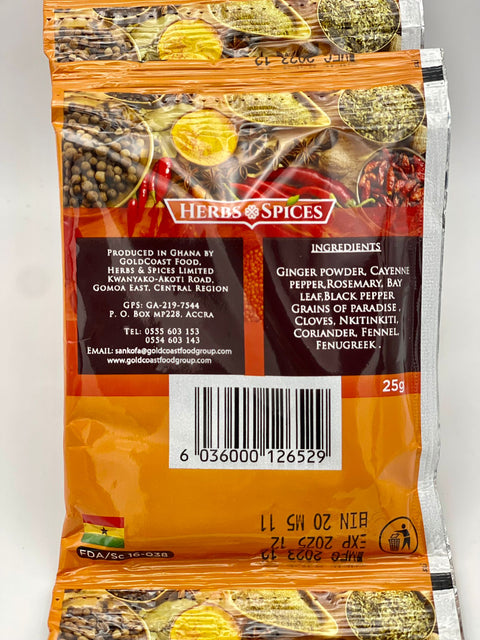 Sankofa Chicken & Beef Seasoning (Strip of 10 Sachets 25g each) - Nathez out of Africa