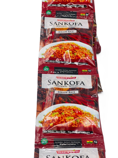 Sankofa Jollof Seasoning 25g (Strip of 10 Sachets 25g each) HALAL - Nathez out of Africa