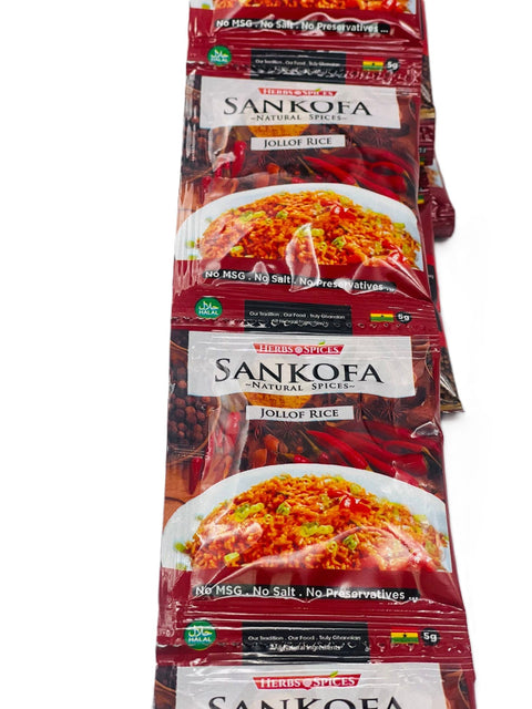 Sankofa Jollof Seasoning 5g (Strip of 12 Sachets 5g each) HALAL - Nathez out of Africa