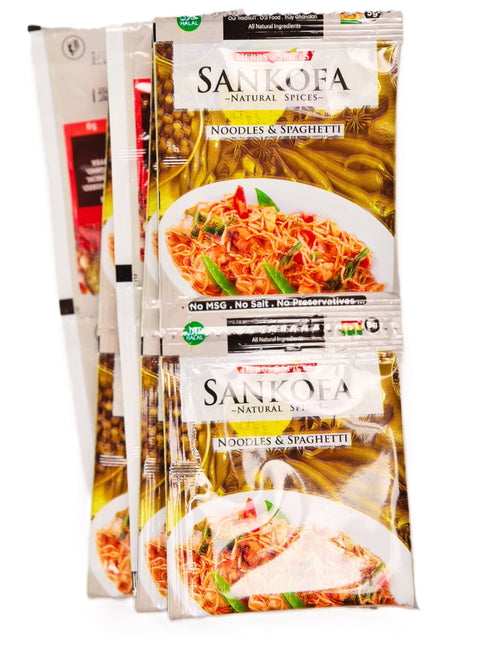 Sankofa Noodles & Spaghetti Seasoning 5g (Strip of 12 Sachets 5g each) HALAL - Nathez out of Africa
