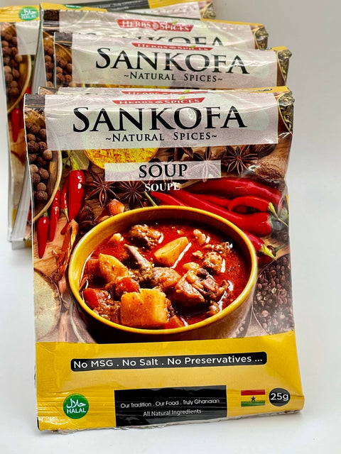 Sankofa Soup Seasoning 25g (Strip of 10 Sachets 25g each) - Nathez out of Africa