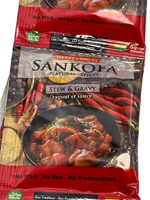 Sankofa Stew Seasoning 5g (Strip of 12 Sachets 5g each)HALAL - Nathez out of Africa