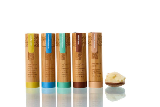 Nokware shea butter lip balm gift set 4 plant-based flavours — sustainable skincare gift box