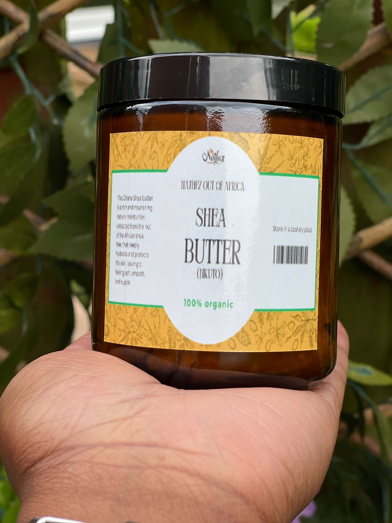Pure unrefined shea butter 200g from Ghana — natural skin moisturiser and hair care