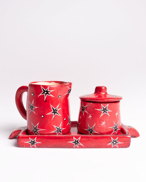 Small Hand-crafted Milk and Sugar set - Nathez out of Africa