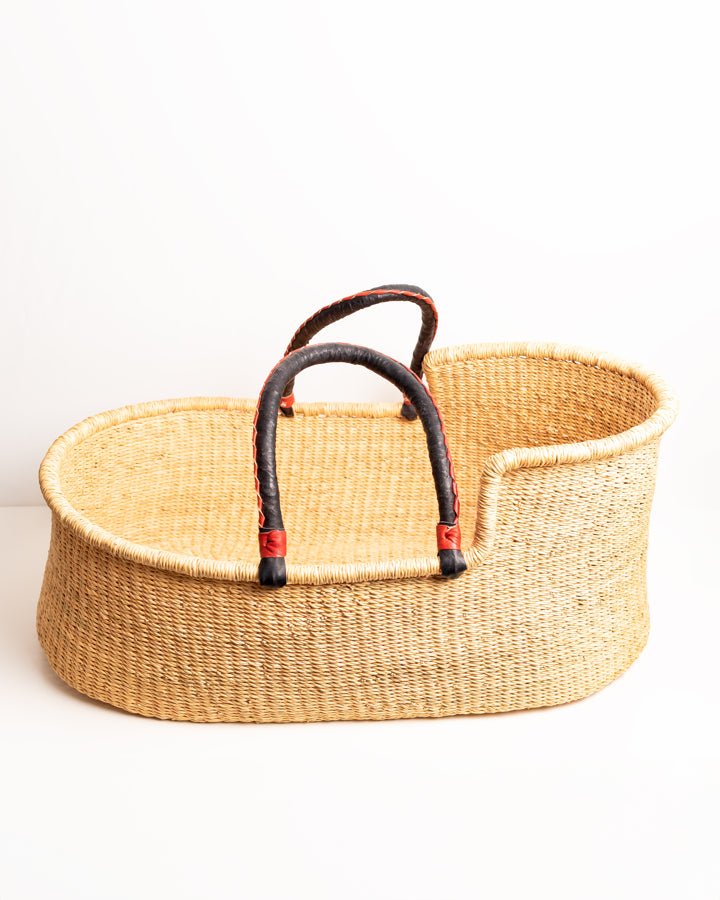 Boono hand-woven Moses basket — eco-friendly sustainable African artisan baby basket
