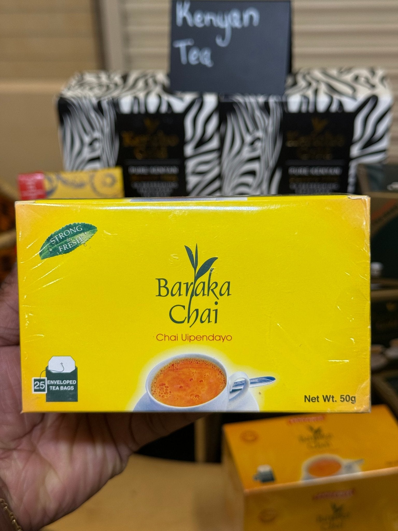 Tangawizi Baraka Chai ginger black tea 25 bags — premium strong Kenyan black tea blend