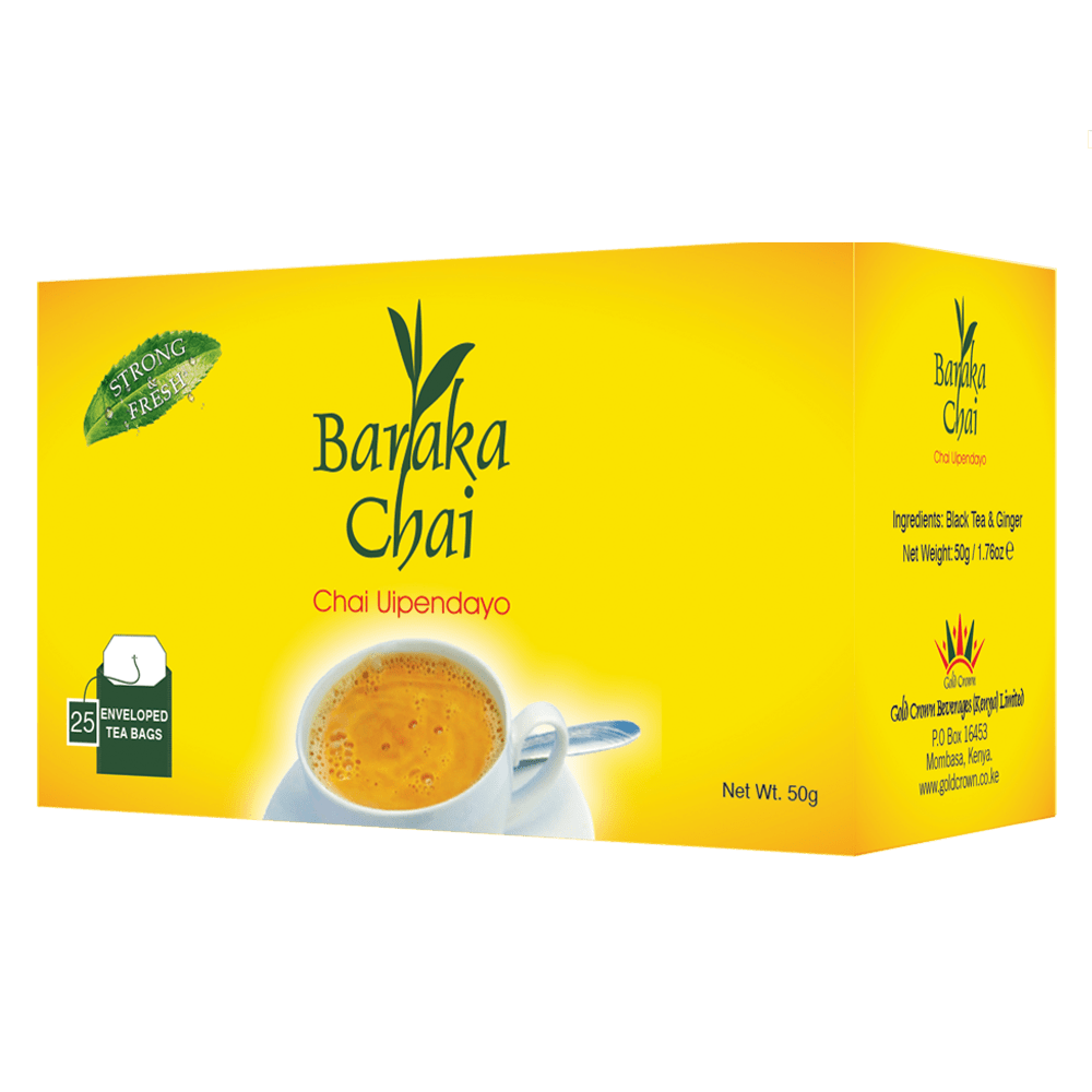 Tangawizi Baraka Chai ginger black tea 25 bags — premium strong Kenyan black tea blend