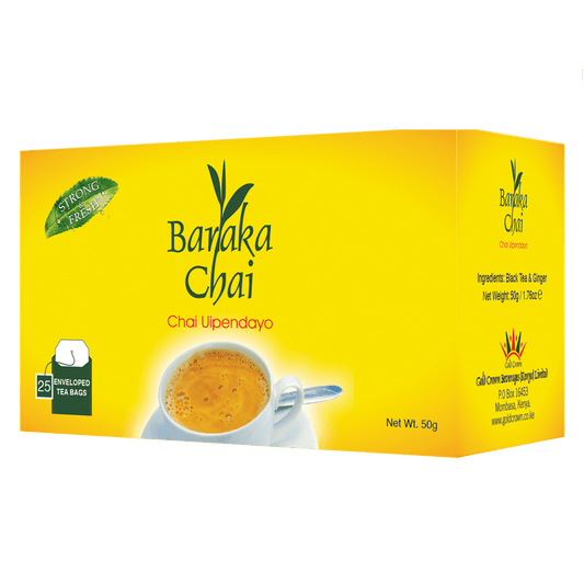 Tangawizi Baraka Chai ginger black tea 25 bags — premium strong Kenyan black tea blend