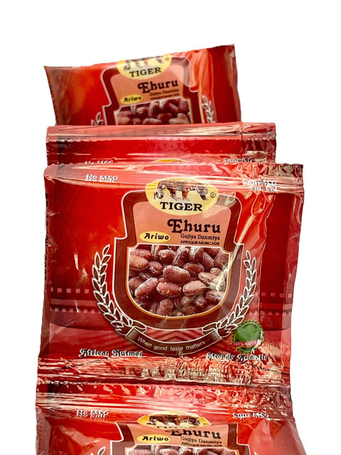 Tiger Ariwo Ehuru African Nutmeg Powder (Strip of 10 Sachets 5g each) - Nathez out of Africa